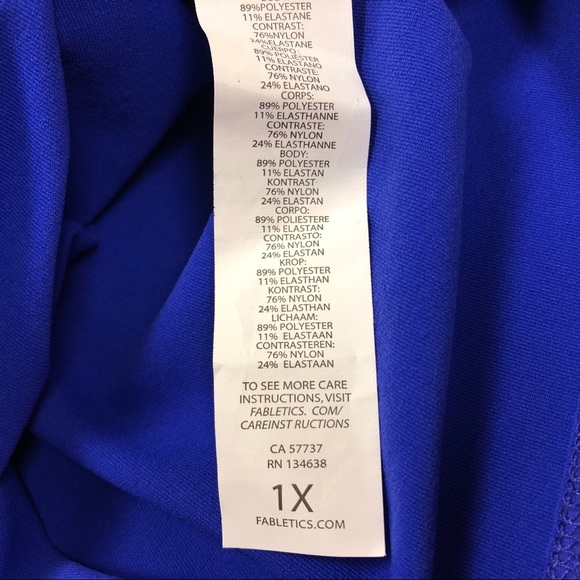 Fabletics Hazel Tank Top Cross Back Yoga Blue - Picture 8 of 10